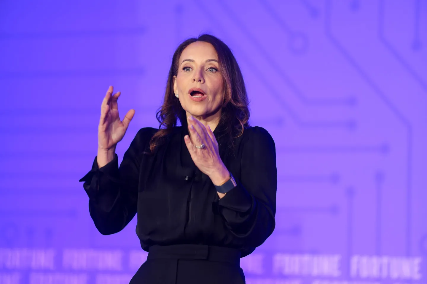 Rosanna Trasatti, Chief Executive Officer, Eleva Executive Leadership Advisory, speaks to Fortune Workforce Innovation Summit attendees.