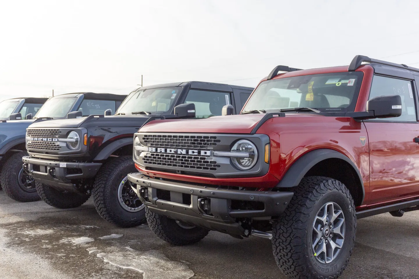 Ford Bronco Sport SUVs in a parking lot