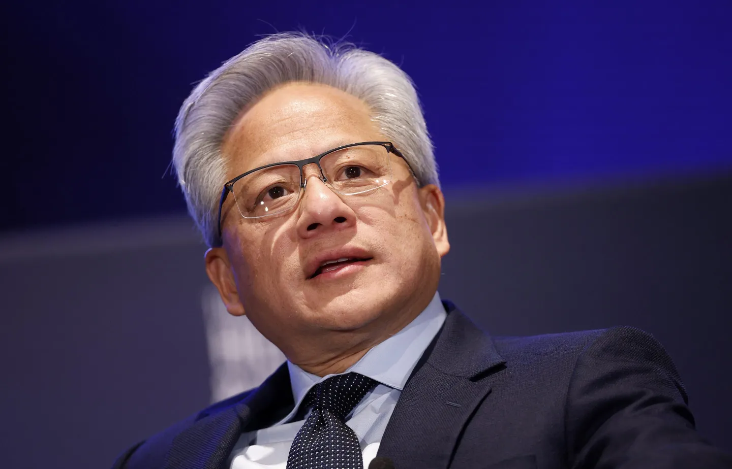President and CEO of Nvidia Jensen Huang speaks on AI at the return of American manufacturing at the Hill and Valley Forum at the U.S. Capitol on April 30, 2025 in Washington, DC.