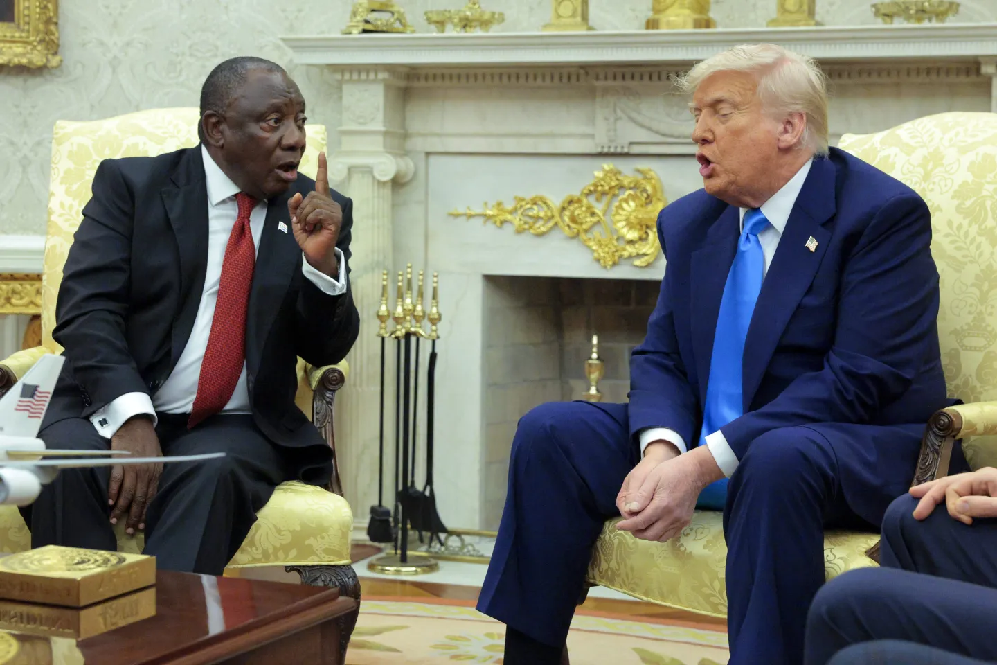 South African President Cyril Ramaphosa and President Donald Trump have a heated exchange in the White House